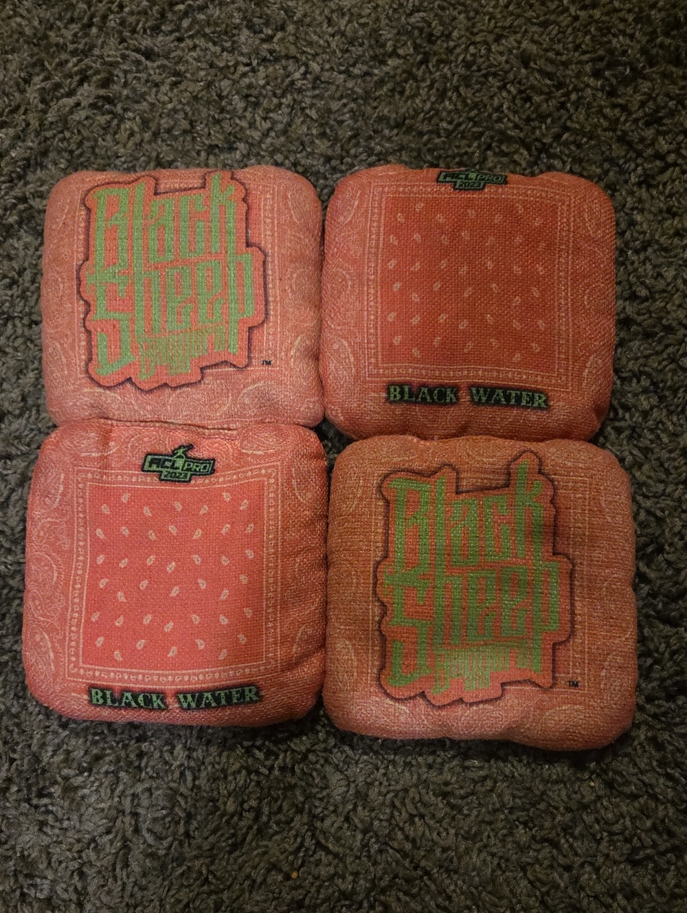 Black Sheep Black Water Cornhole Bags Pink 2023
